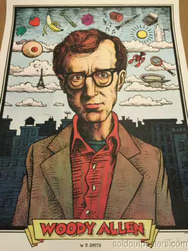 Woody Allen - 2013 Jon Smith Poster Print The Humorist Gallery 1988 3 Woody Allen - 2013 Jon Smith Poster Print The Humorist Gallery 1988