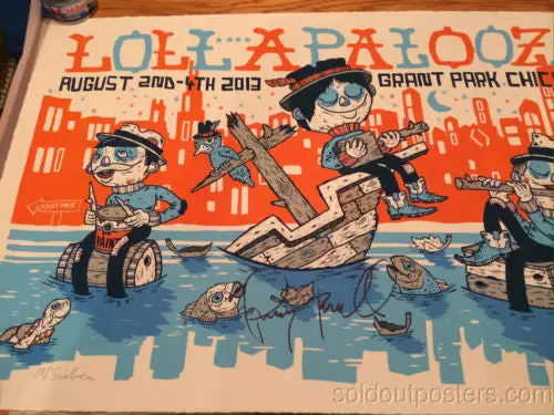 Michael Sieben Lollapalooza - 2013 Artist Poster Print SIGNED & NUMBERED Perry Farrell Sieben Gig Posters 6 Michael Sieben Lollapalooza - 2013 Artist Poster Print SIGNED & NUMBERED Perry Farrell Sieben Gig Posters