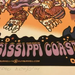 Gig Posters Widespread Panic 2014 Guy Burwell Poster Print Mississippi Coast Coliseum Biloxi