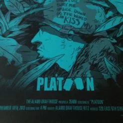 Platoon - 2013 Johnny Dombrowski Poster Print Numbered Ed Of 125 Mondo 1st Ed