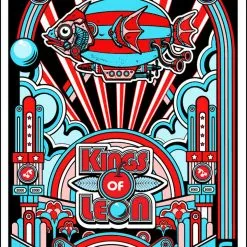 Kings Of Leon - 2017 Jesse Philips Poster Raleigh, Walnut Creek Amphitheatre