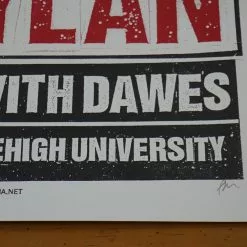 Bob Dylan - 2013 Print Mafia Poster Bethleham, PA Stabler Arena