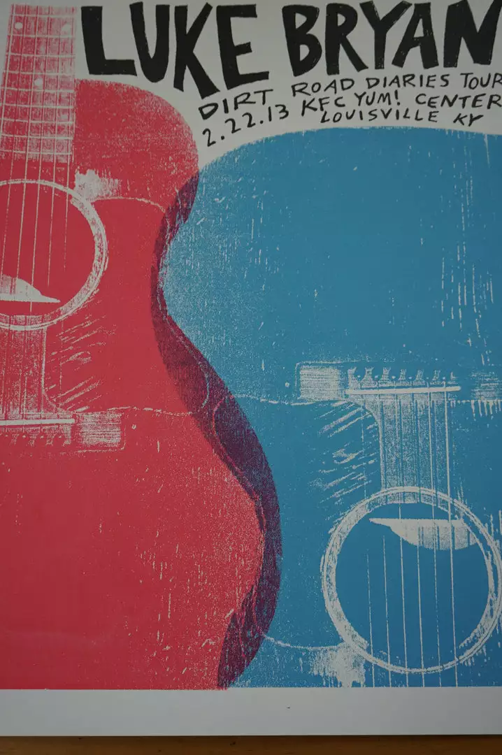 Luke Bryan - 2013 Print Mafia Poster Louisville, KY KFC Yum Center Gig Posters 4 Luke Bryan - 2013 Print Mafia Poster Louisville, KY KFC Yum Center Gig Posters