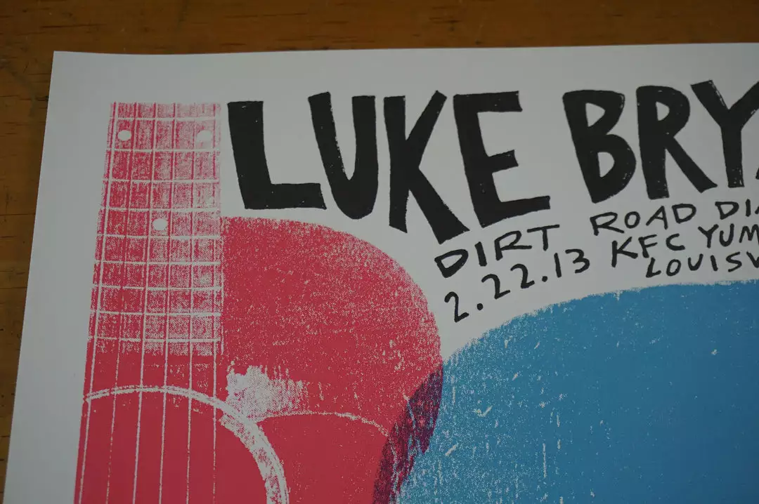 Luke Bryan - 2013 Print Mafia Poster Louisville, KY KFC Yum Center Gig Posters 5 Luke Bryan - 2013 Print Mafia Poster Louisville, KY KFC Yum Center Gig Posters