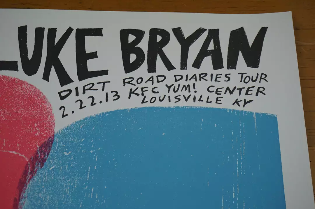 Luke Bryan - 2013 Print Mafia Poster Louisville, KY KFC Yum Center Gig Posters 6 Luke Bryan - 2013 Print Mafia Poster Louisville, KY KFC Yum Center Gig Posters