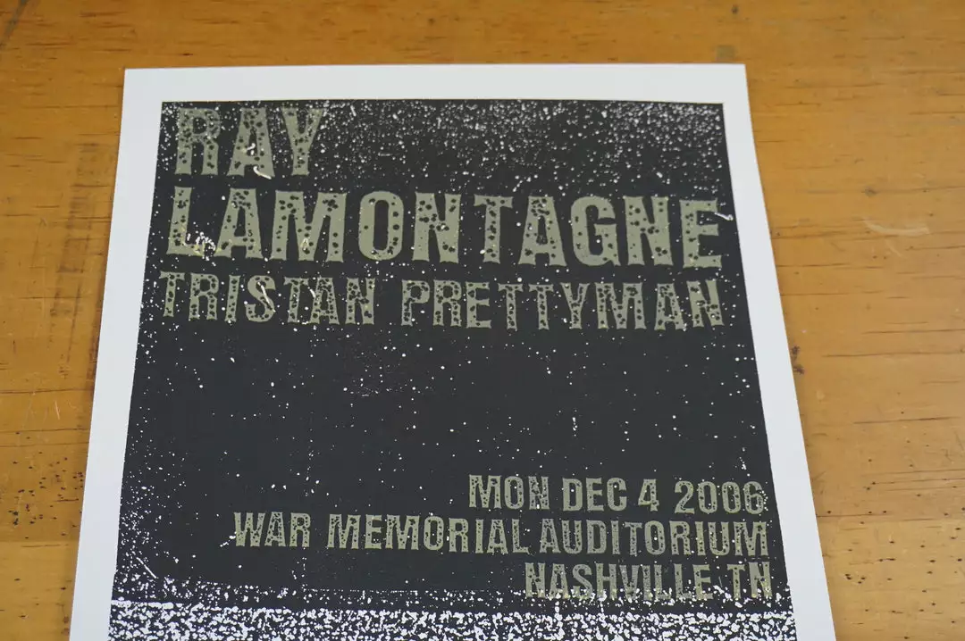 Gig Posters Ray Lamontagne - 2006 Print Mafia Poster Nashville, TN War Memorial 6 Gig Posters Ray Lamontagne - 2006 Print Mafia Poster Nashville, TN War Memorial