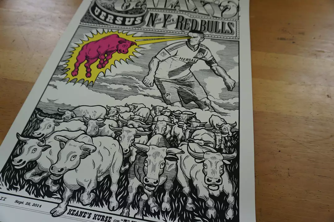 Art Prints LA Galaxy Vs. New York Red Bulls - 2014 Poster Ames Brothers 10 Art Prints LA Galaxy Vs. New York Red Bulls - 2014 Poster Ames Brothers