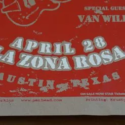 Ted Nugent - 2013 Billy Perkins Poster La Zona Rosa Austin TX Gig Posters