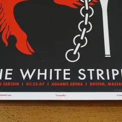 Jack White The White Stripes - 2007 Rob Jones Poster Boston Mass Agganis