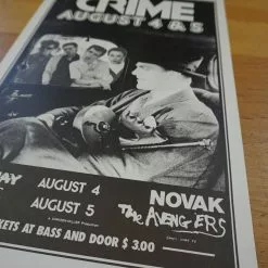 Crime - 1977 James Stark Poster Novak Avengers San Francisco Gig Posters 15 Crime - 1977 James Stark Poster Novak Avengers San Francisco Gig Posters