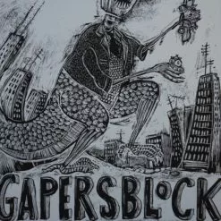 Gapers Block - 2009 Dan Grzeca Poster Chicago, IL Metro VARIANT