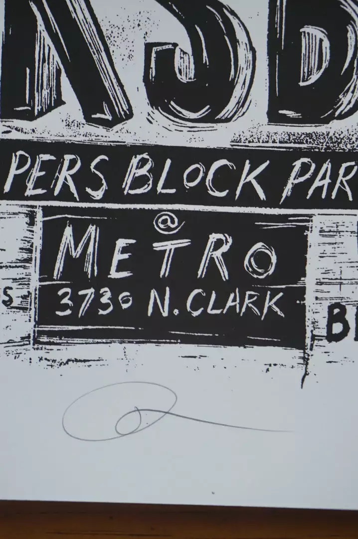 Gapers Block - 2009 Dan Grzeca Poster Chicago, IL Metro VARIANT 8 Gapers Block - 2009 Dan Grzeca Poster Chicago, IL Metro VARIANT