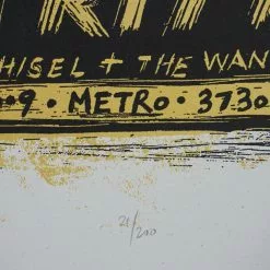 Josh Ritter - 2009 Dan Grzeca Poster Chicago, IL Metro 15 Josh Ritter - 2009 Dan Grzeca Poster Chicago, IL Metro