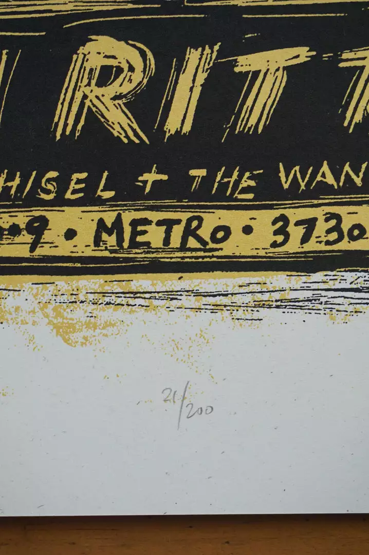 Josh Ritter - 2009 Dan Grzeca Poster Chicago, IL Metro 8 Josh Ritter - 2009 Dan Grzeca Poster Chicago, IL Metro