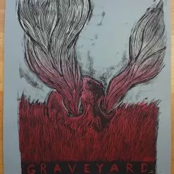 Graveyard - 2009 Dan Grzeca Poster San Diego, CA Pink Bar Gig Posters