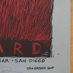 Graveyard - 2009 Dan Grzeca Poster San Diego, CA Pink Bar Gig Posters