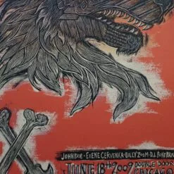 X - 2009 Dan Grzeca Poster Chicago, IL Double Door Punk Rock