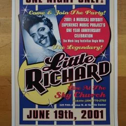 Little Richard - 2001 Dennis Loren Poster Seattle Sky Church