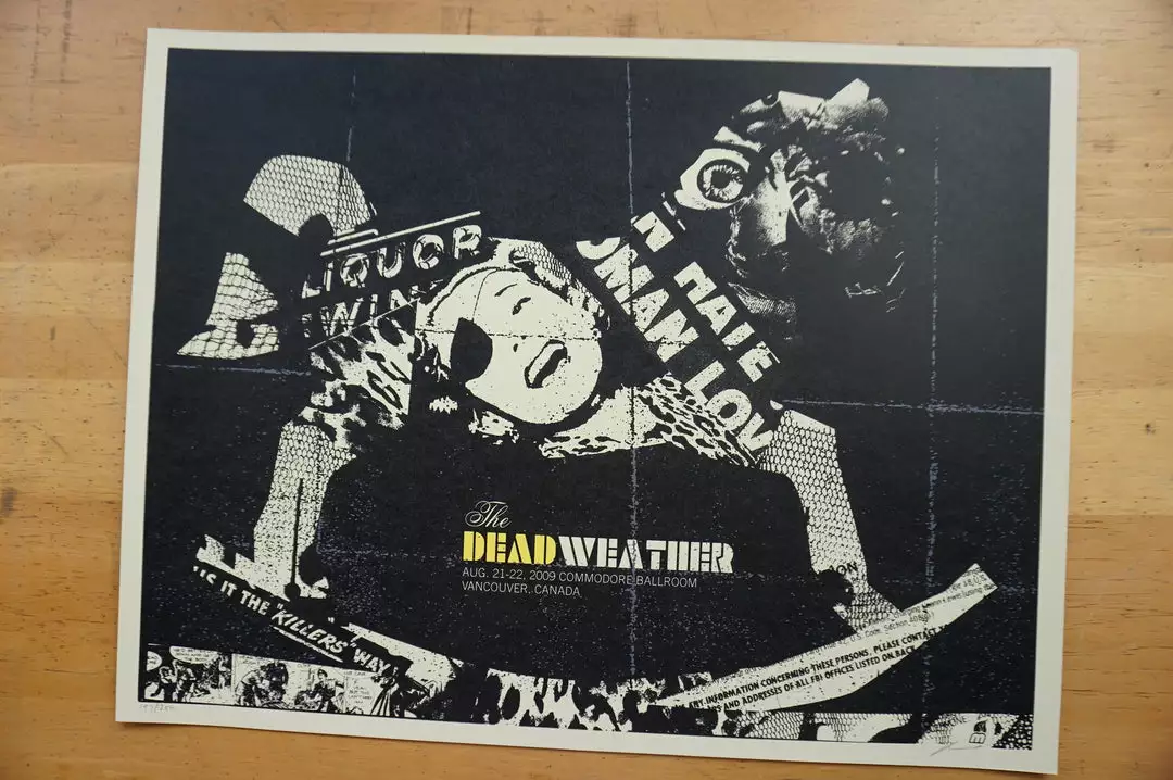 Gig Posters The Dead Weather - 2009 Methane Studios Poster Vancouver, BC 4 Gig Posters The Dead Weather - 2009 Methane Studios Poster Vancouver, BC