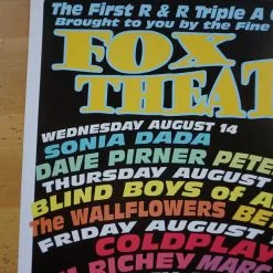 Colorado Triple A Convention - Jeff Holland Poster Boulder, CO, Coldplay, The Wallflowers