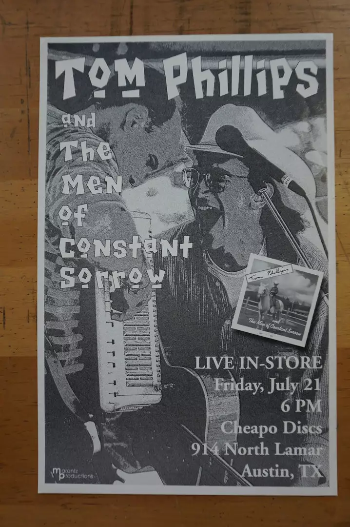 Sold Out Posters Tom Phillips - Poster The Men Of Constant Sorrow Austin, TX 4 Sold Out Posters Tom Phillips - Poster The Men Of Constant Sorrow Austin, TX