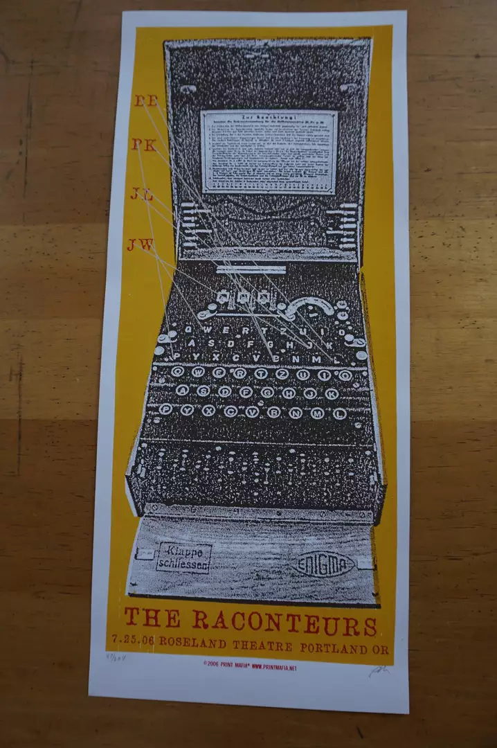 Gig Posters The Raconteurs - 2006 Print Mafia Poster Jack White Portland 5 Gig Posters The Raconteurs - 2006 Print Mafia Poster Jack White Portland