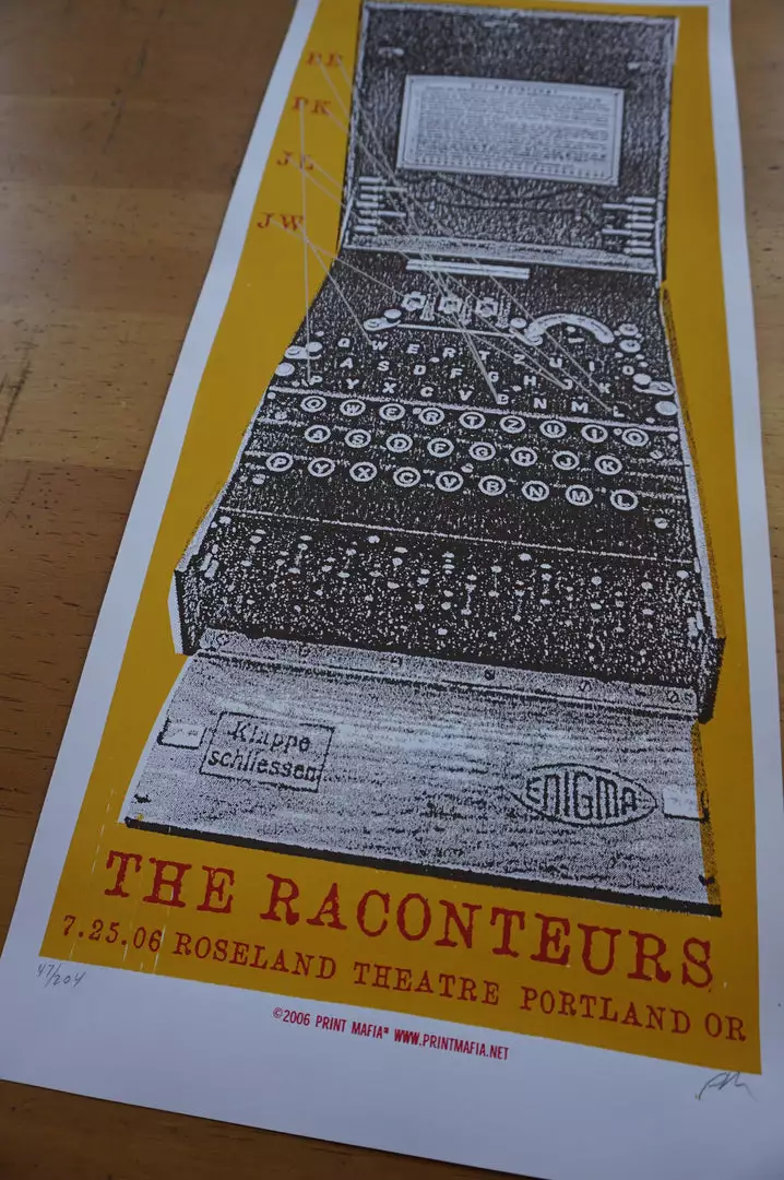 Gig Posters The Raconteurs - 2006 Print Mafia Poster Jack White Portland 4 Gig Posters The Raconteurs - 2006 Print Mafia Poster Jack White Portland