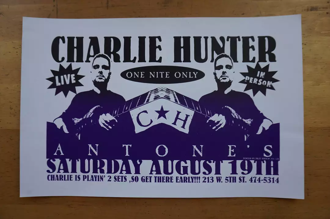 Sold Out Posters Charlie Hunter - 2011 Bishop Poster Austin, Texas Antone's Gig Posters 4 Sold Out Posters Charlie Hunter - 2011 Bishop Poster Austin, Texas Antone's Gig Posters