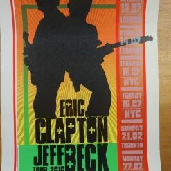 Eric Clapton - 2010 Ron Donovan Poster Jeff Beck Firehouse