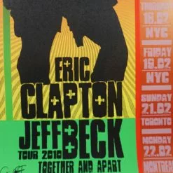 Eric Clapton - 2010 Ron Donovan Poster Jeff Beck Firehouse