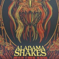 Alabama Shakes - 2016 Todd Slater Poster Taos AP Kit Carson Park Gig Posters