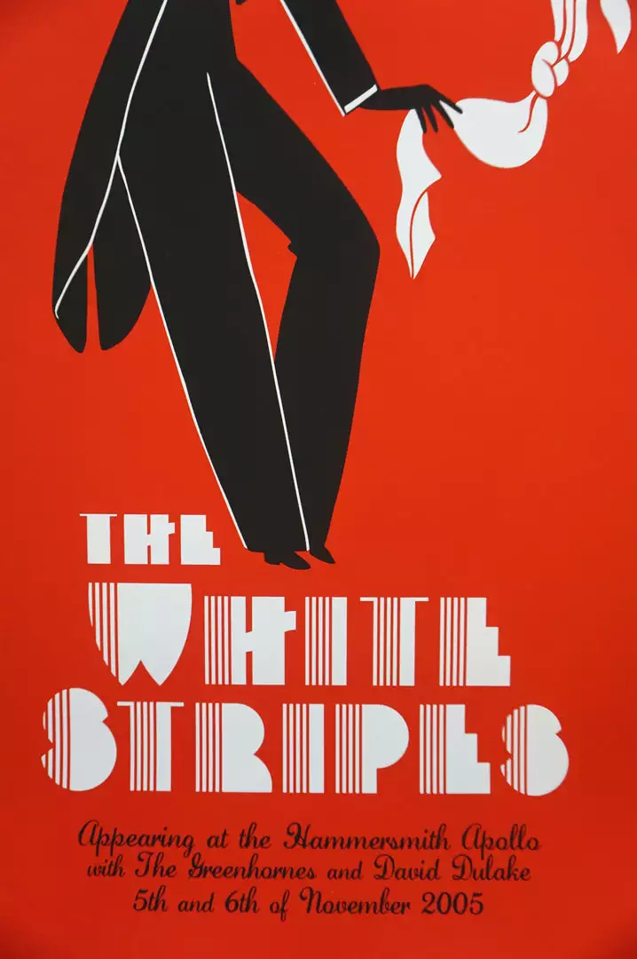 The White Stripes - 2005 Rob Jones Poster London Hammersmith Apollo Jack White 3 The White Stripes - 2005 Rob Jones Poster London Hammersmith Apollo Jack White
