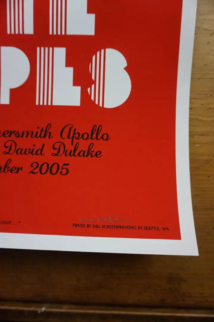 The White Stripes - 2005 Rob Jones Poster London Hammersmith Apollo Jack White 9 The White Stripes - 2005 Rob Jones Poster London Hammersmith Apollo Jack White