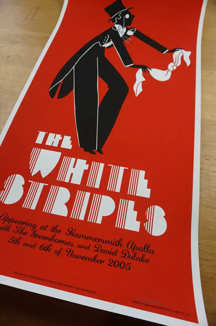 The White Stripes - 2005 Rob Jones Poster London Hammersmith Apollo Jack White 11 The White Stripes - 2005 Rob Jones Poster London Hammersmith Apollo Jack White