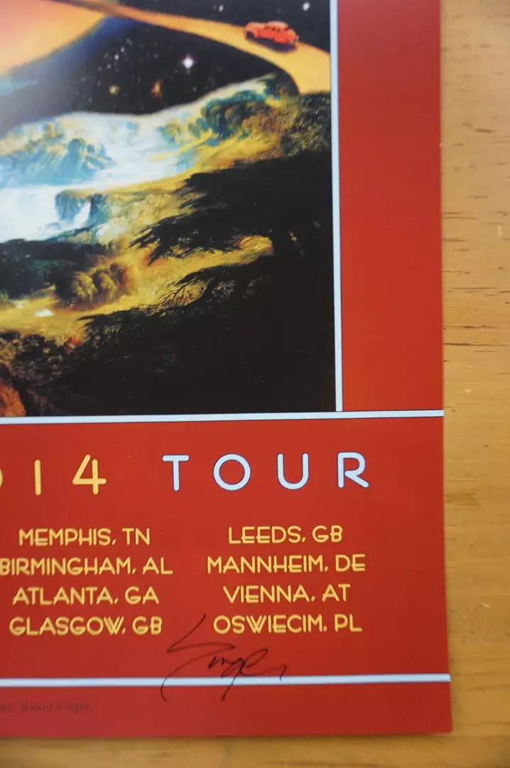 Gig Posters Eric Clapton - 2014 David Singer Poster World Tour Hand Signed 7 Gig Posters Eric Clapton - 2014 David Singer Poster World Tour Hand Signed