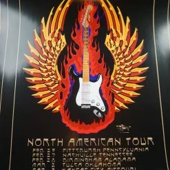 Eric Clapton - 2010 Stanley Mouse Poster US Tour Guitar Print