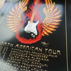 Eric Clapton - 2010 Stanley Mouse Poster US Tour Guitar Print 15 Eric Clapton - 2010 Stanley Mouse Poster US Tour Guitar Print