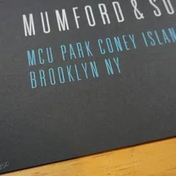 Sold Out Posters Gig Posters Mumford & Sons - 2015 Poster Brooklyn, NY Coney Island