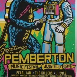 Gig Posters Pemberton Festival - 2016 Ames Brothers Poster VARIANT Pearl Jam