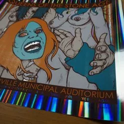 Queens Of The Stone Age - 2013 Jermaine Rogers Poster S/N Nashville FOIL