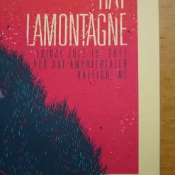 Ray LaMontagne - 2016 John Vogl Poster The Bungaloo Raleigh Red Hat Gig Posters