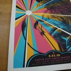 Robert Plant - 2016 John Vogl Poster Dallas, TX Moody Theater