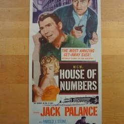 Sold Out Posters House Of Numbers - 1957 Original Insert Movie Poster Cinema