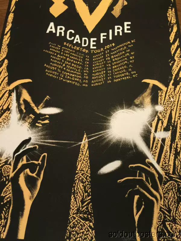 Arcade Fire - 2014 Rob Jones Poster Print Reflektor Tour SUNSHINE Silent Giants 10 Arcade Fire - 2014 Rob Jones Poster Print Reflektor Tour SUNSHINE Silent Giants