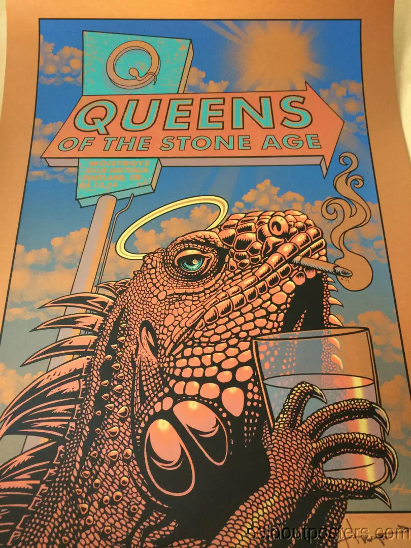 Queens Of The Stone Age Justin Hampton Poster Print QOTSA Portland, COPPER Ed 3 Queens Of The Stone Age Justin Hampton Poster Print QOTSA Portland, COPPER Ed