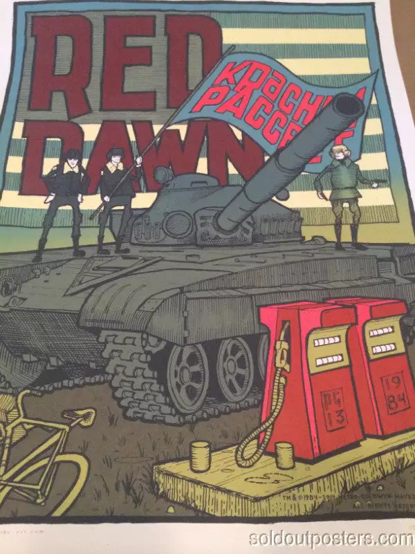 Red Dawn - 2014 Jay Ryan Movie Cinema Poster Print MONDO Hand SIGNED #"d 3 Red Dawn - 2014 Jay Ryan Movie Cinema Poster Print MONDO Hand SIGNED #"d