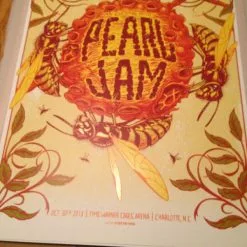 Pearl Jam - 2013 Munk One Poster Charlotte NC Time Warner Cable Arena Gig Posters
