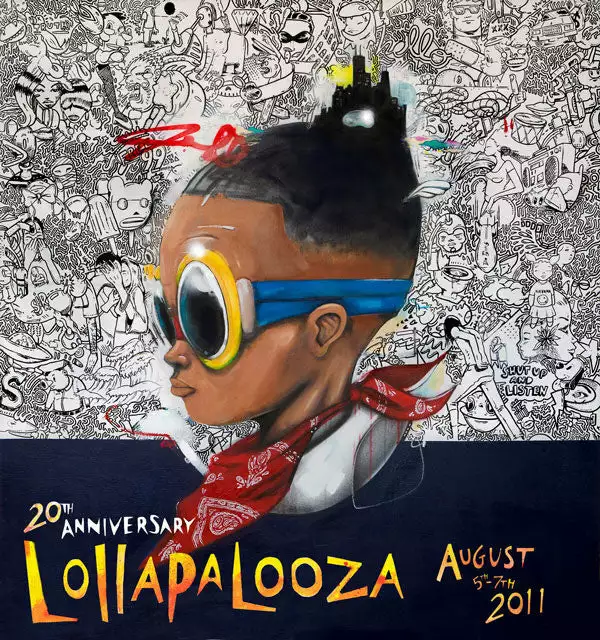 Lollapalooza - 2011 Hebru Brantley Numbered Edition Poster Gig Posters 3 Lollapalooza - 2011 Hebru Brantley Numbered Edition Poster Gig Posters