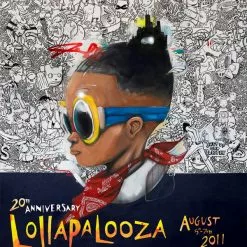 Gig Posters Lollapalooza - 2011 Hebru Brantley SIGNED And Numbered Edition Poster #2/500