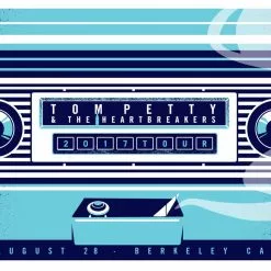 Tom Petty - 2017 Dan Stiles Poster Berkeley, CA 40th Tour 8/28 Gig Posters